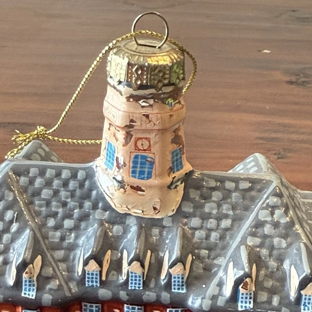 Coll‎ Williamsburg Capital Bldg Ornament Blown Glass Christmas Vtg READ